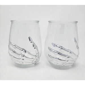 Halloween Skeleton Hand Glasses Pair 4.75"